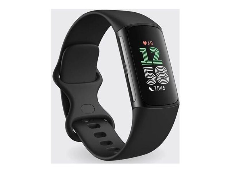 Montre connectée Fitbit Charge 6, Obsidian/Noir (Retour)