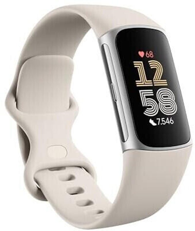Montre connectée Fitbit Charge 6, Porcelaine/Argent