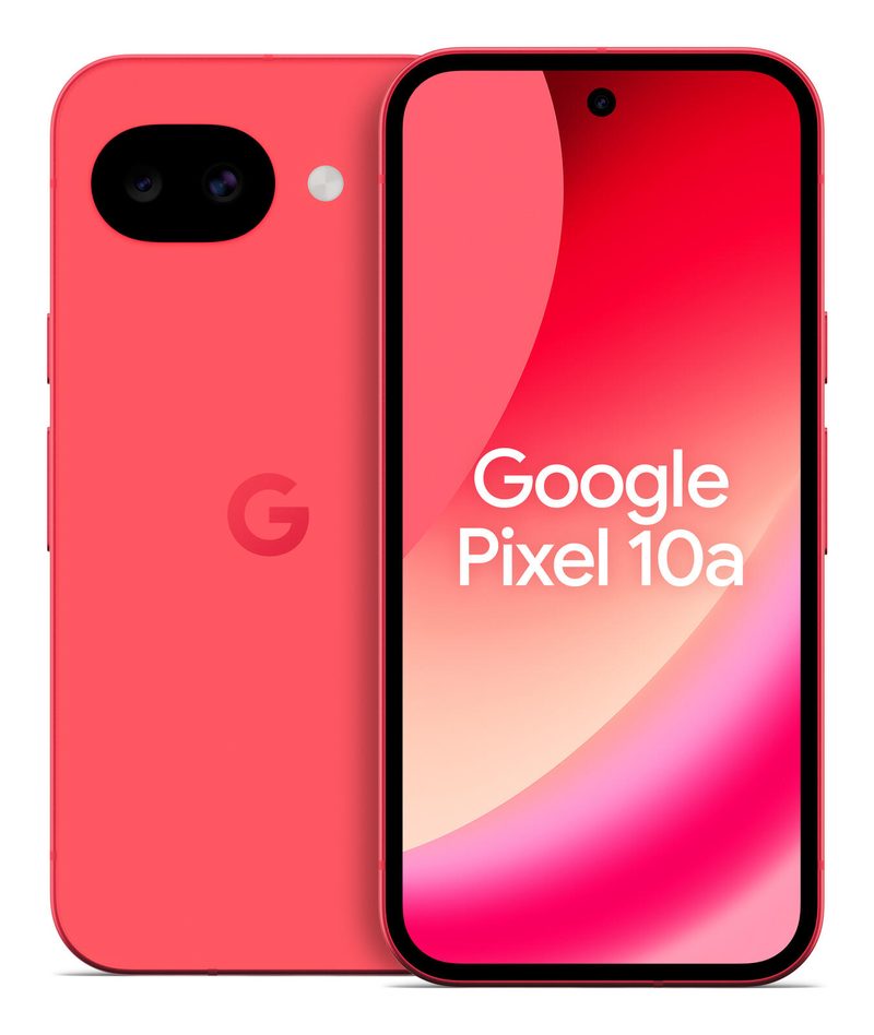 Google Pixel 10a 128 Go Berry 6,3", Android 16, appareil photo grand-angle 48 MP Dual Pixel et Quad PD, Dual SIM, 5G