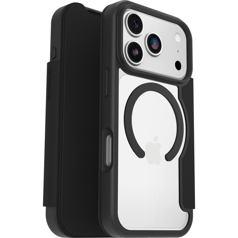 OtterBox React Folio avec MagSafe pour Apple iPhone 18 Pro/17 Pro - Transparent/Noir