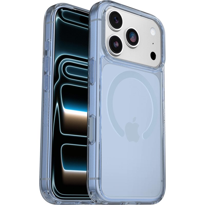 OtterBox Symmetry Clear avec MagSafe pour Apple iPhone 17 Pro - Bleu