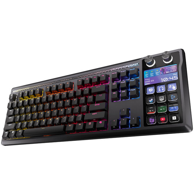 Clavier gaming Corsair Galleon 100 SD, Full-Size, Stream Deck intégré, Hot-Swap, disposition DE - noir