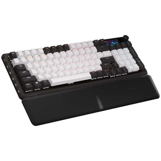 Clavier gaming Corsair VANGUARD 96, mécanique, RGB, 8 000 Hz - commutateurs MLX Plasma, ISO (DE), noir/blanc