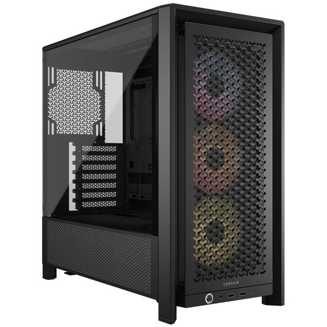 Boîtier PC Corsair Frame 4000D RS ARGB, Midi-Tower, E-ATX, RGB, verre trempé - noir