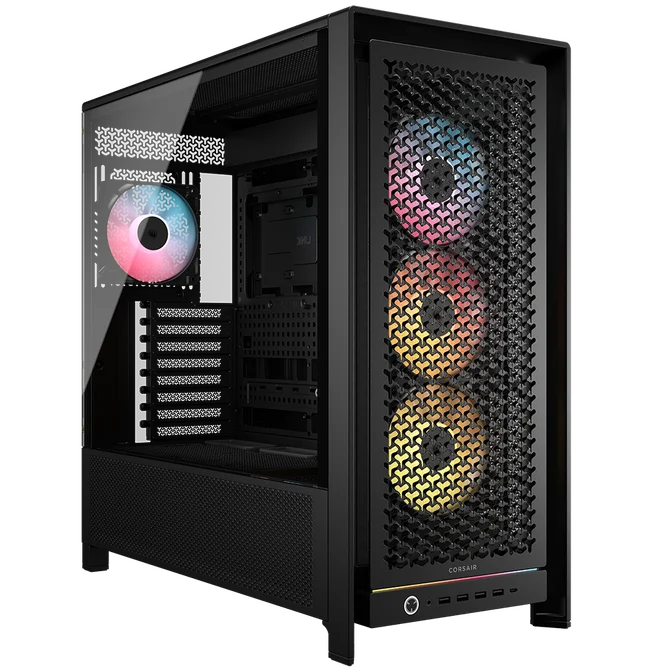 Corsair Frame 5000D RS ARGB Boîtier PC, Midi-Tower, E-ATX, RGB, verre trempé - noir
