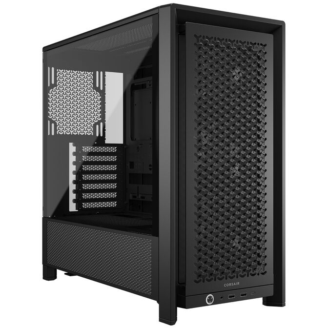 Boîtier PC Corsair Frame 4000D RS, Midi-Tower, E-ATX, verre trempé - noir