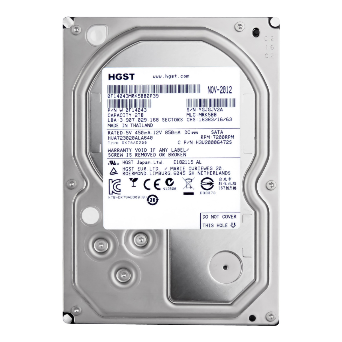 HGST UltraStar 7K3000 2 To 7 200 tr/min 64 Mo SATA III 3,5'' HUA723020ALA640