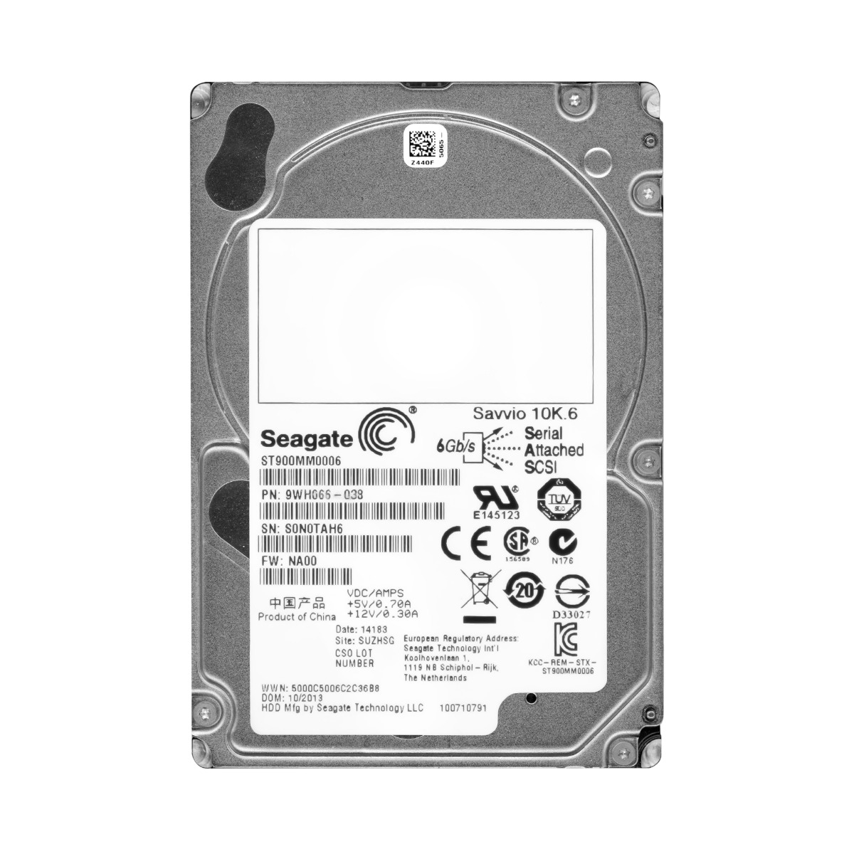 SEAGATE Savvio 10K.6 900 Go 10K 64 Mo SAS-2 2,5'' ST900MM0006