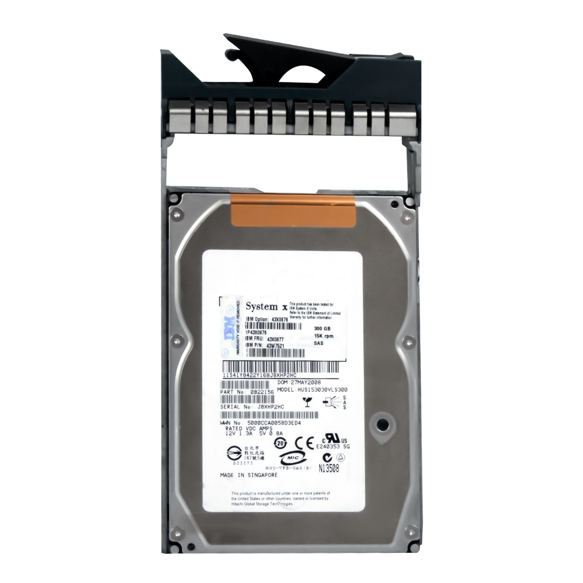 IBM 43X0877 43W7521 300 Go 15K 16 Mo SAS-1 3,5'' HUS153030VLS300