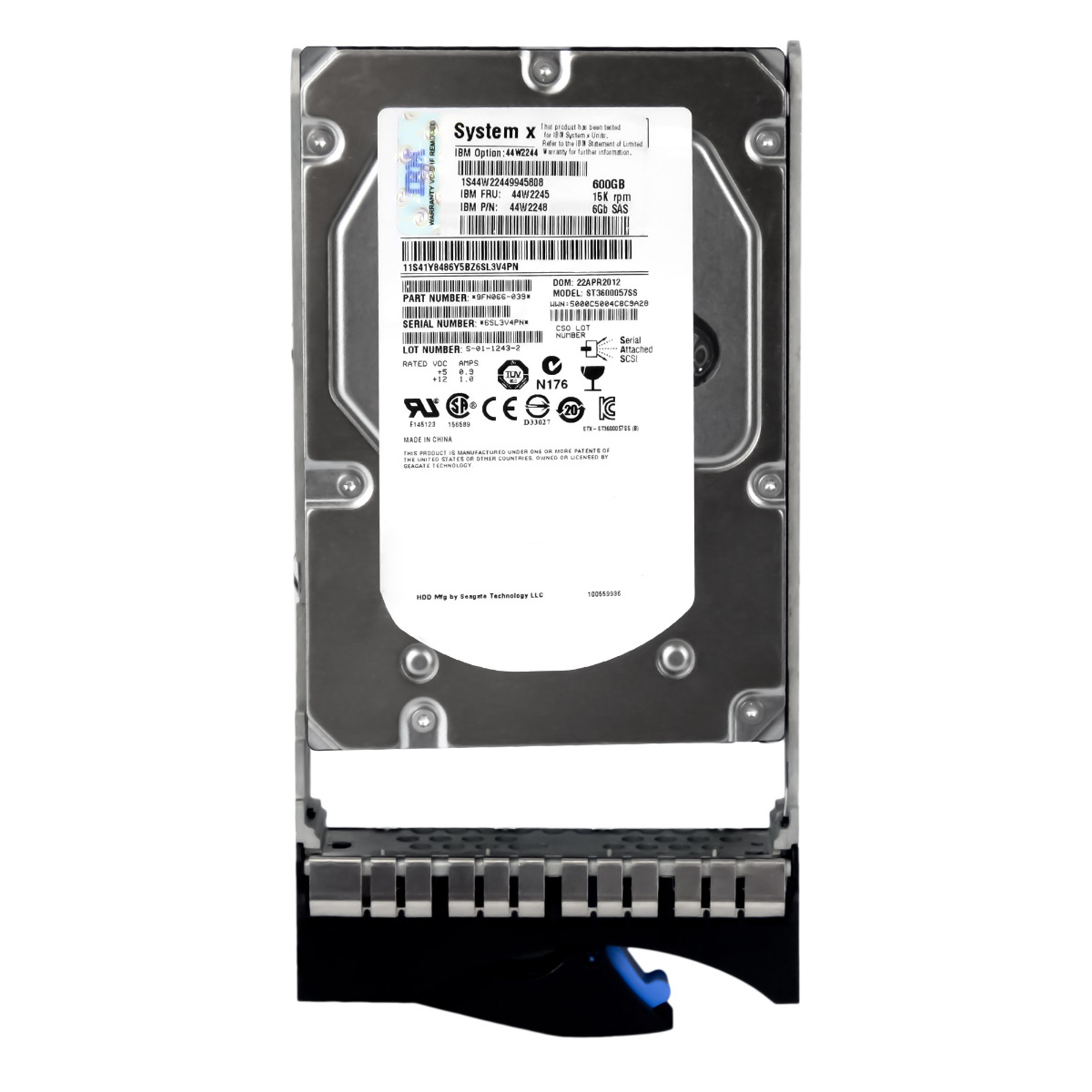 IBM 44W2245 44W2248 600 Go 15K SAS-2 3,5'' ST3600057SS