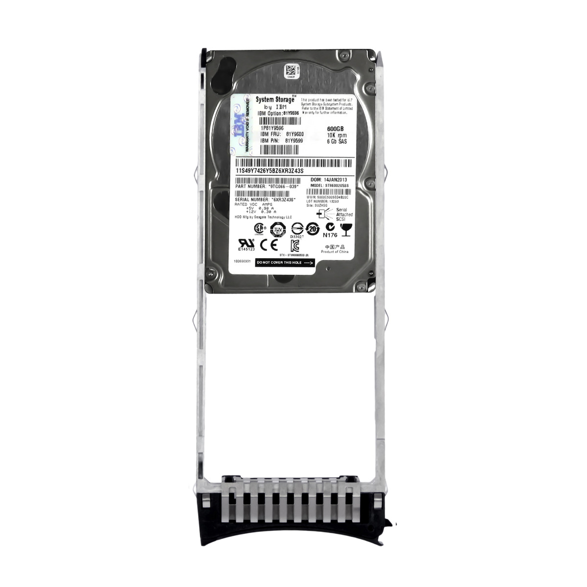 IBM 81Y9600 81Y9599 600 Go 10K 64 Mo SAS-2 2,5'' ST9600205SS