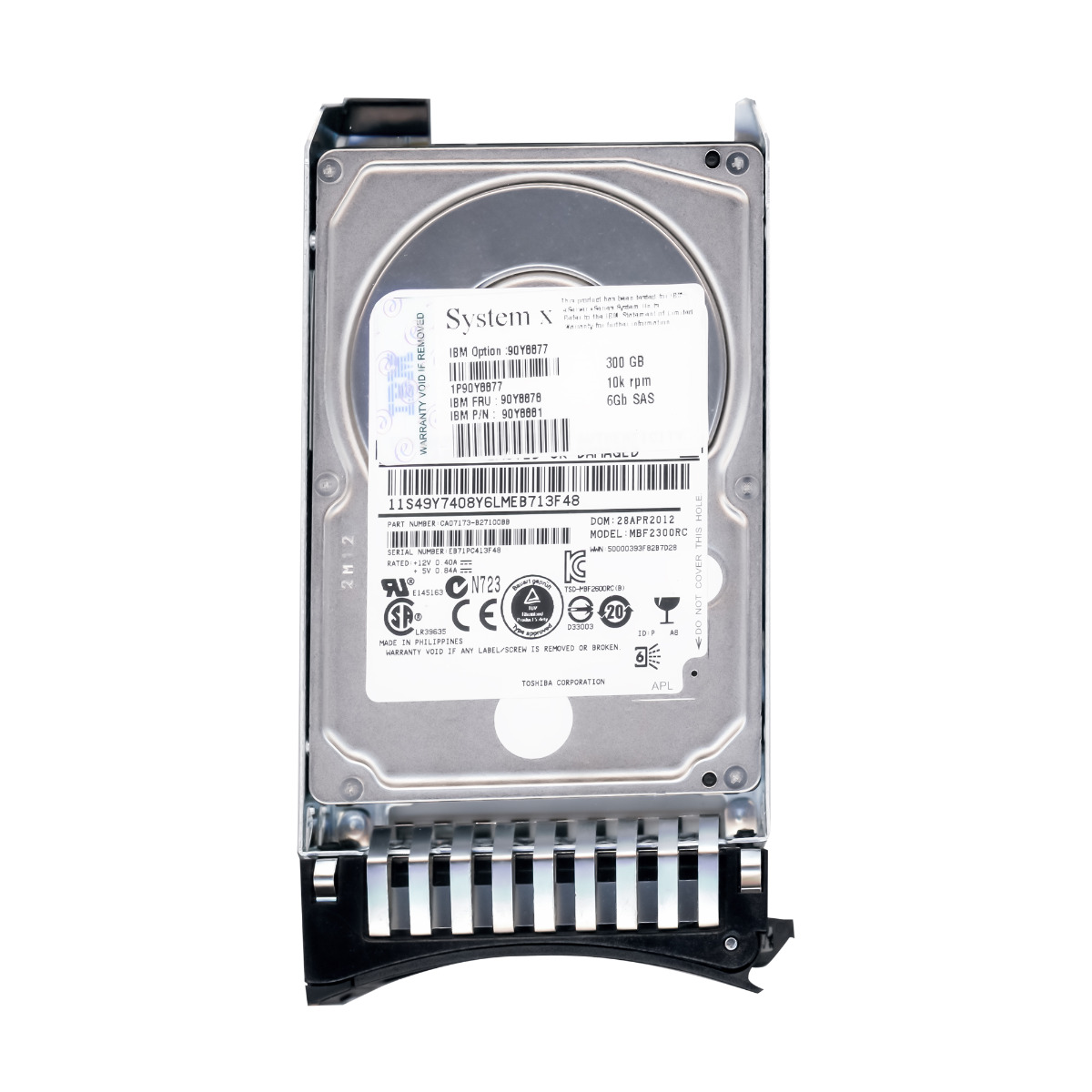 IBM 90Y8878 300 Go 10K SAS 6G 2,5'' 90Y8881 MBF2300RC
