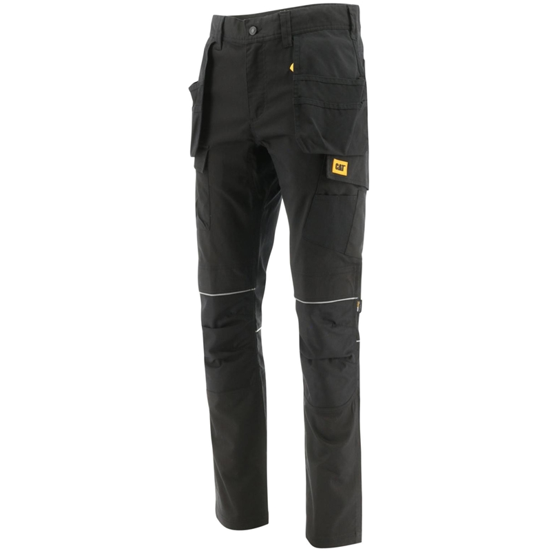 Pantalon de travail CAT Trade Pockets avec poches robuste pour hommes noir taille 32-36