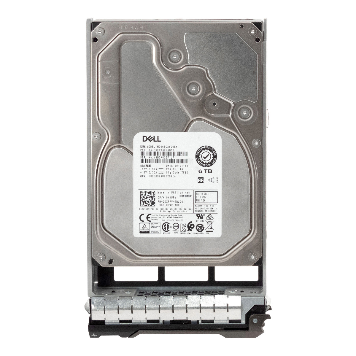 DELL 0XXPPV 6 To 7,2K 256 Mo SAS-3 3,5'' MG06SCA600EY