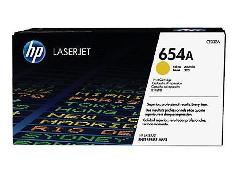 HP Original 654A Cartouche de toner jaune 15 000 pages (CF332A)