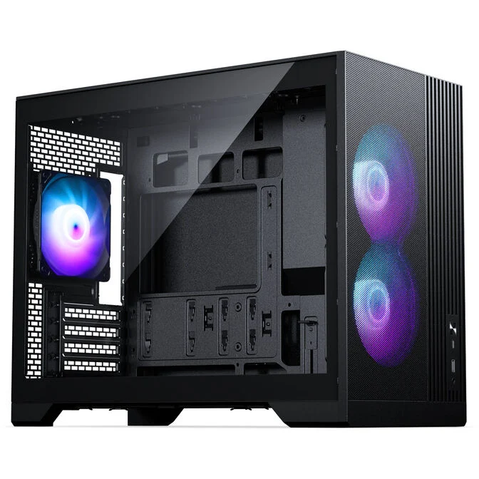 Boîtier PC Phanteks XT M3, mini-boîtier, mATX, RGB, verre trempé - inclus 3 ventilateurs 120 mm, noir