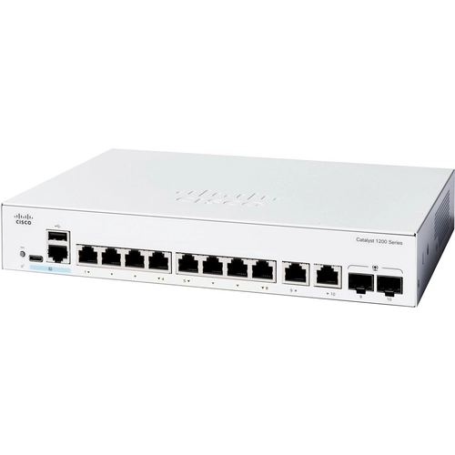 Cisco Catalyst C1200 Switch 8 ports 1 GbE managed L2 8x 1 GbE, 2x combo RJ45/SFP 1 GbE C1200-8T-E-2G