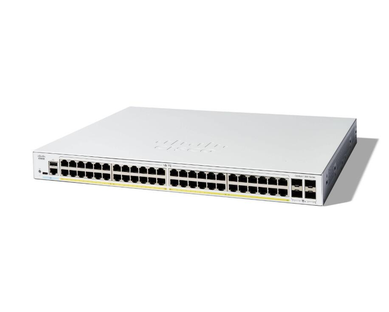 Commutateur Cisco Catalyst 1300-48P-4X - 48 ports 1GbE + 4 ports 10GbE SFP+ - L3 managed - Montable en rack