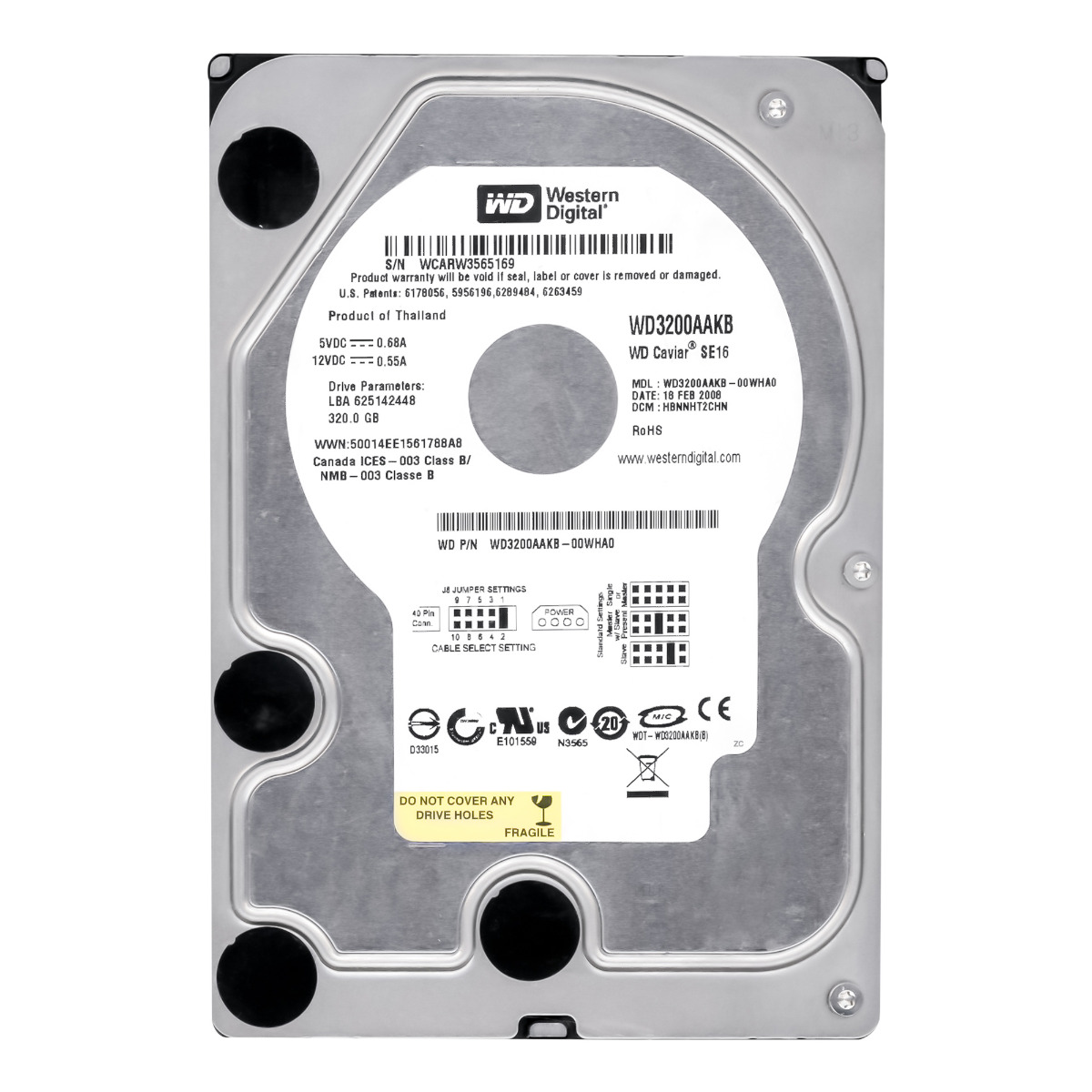 WD CAVIAR SE16 320GB ATA 7.2K 16MB 3,5'' WD3200AAKB