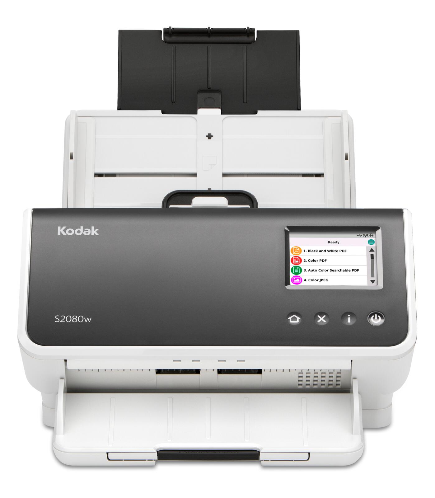 Scanner de documents KODAK S2080w A4, 600 x 600 ppp, 80 pages/min., profondeur de couleur 8/24 bits (niveaux de gris/couleur), réseau