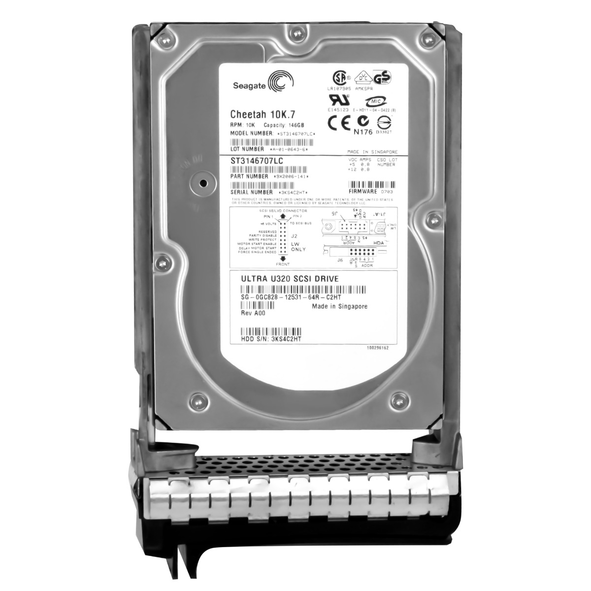 DELL 0GC828 146 Go SCSI U320 10K 3.5'' ST3146707LC