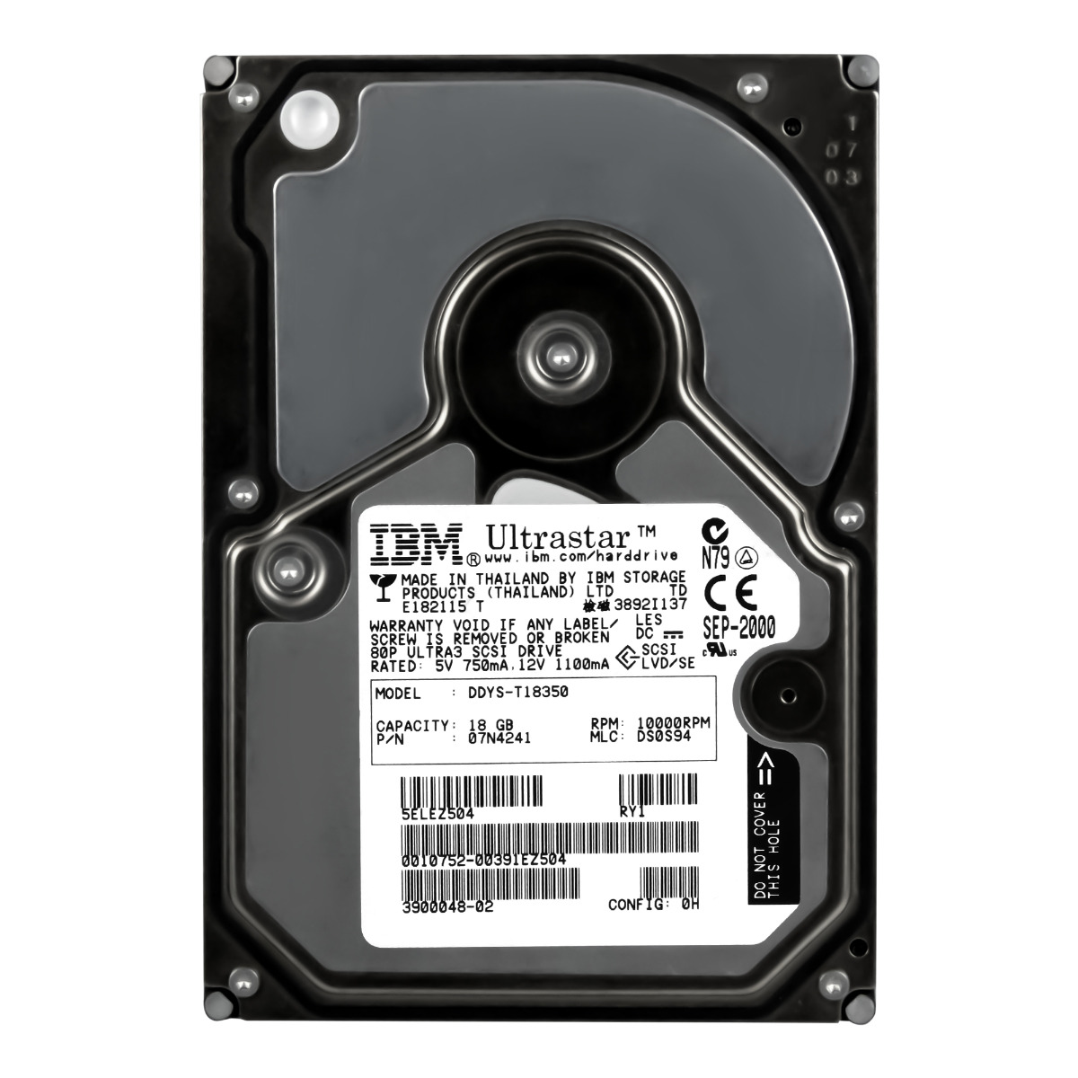 IBM UltraStar 36LZX 07N4241 18 Go 10K 4 Mo SCSI U160 3,5'' DDYS-T18350