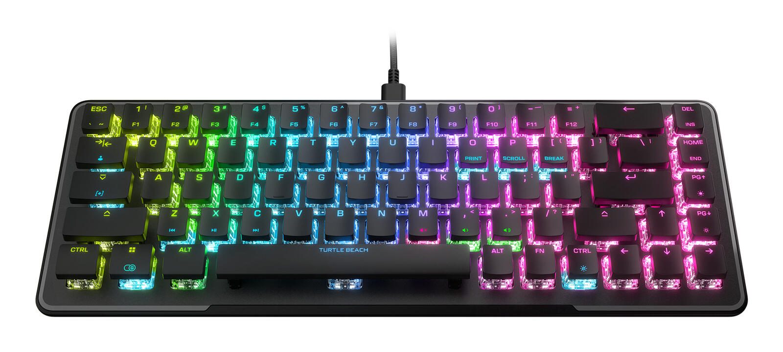 Clavier gaming filaire Turtle Beach Vulcan II Mini - QWERTZ DE - noir 65 %, LED RGB, USB-C