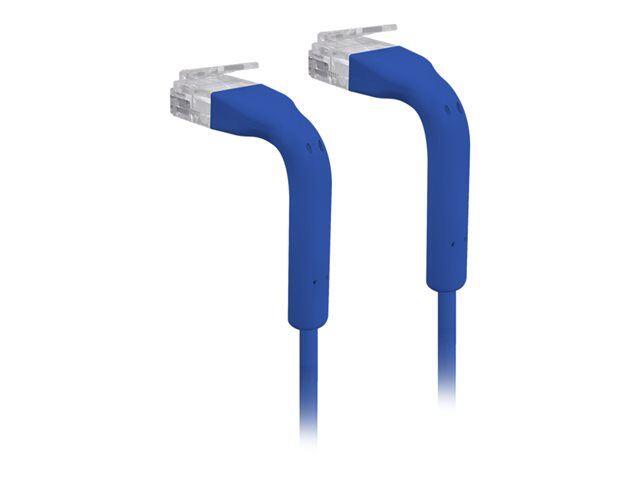 Câble patch RJ45 vers RJ45 Cat 6 ultramince Ubiquiti UniFi, 0,1 m, bleu