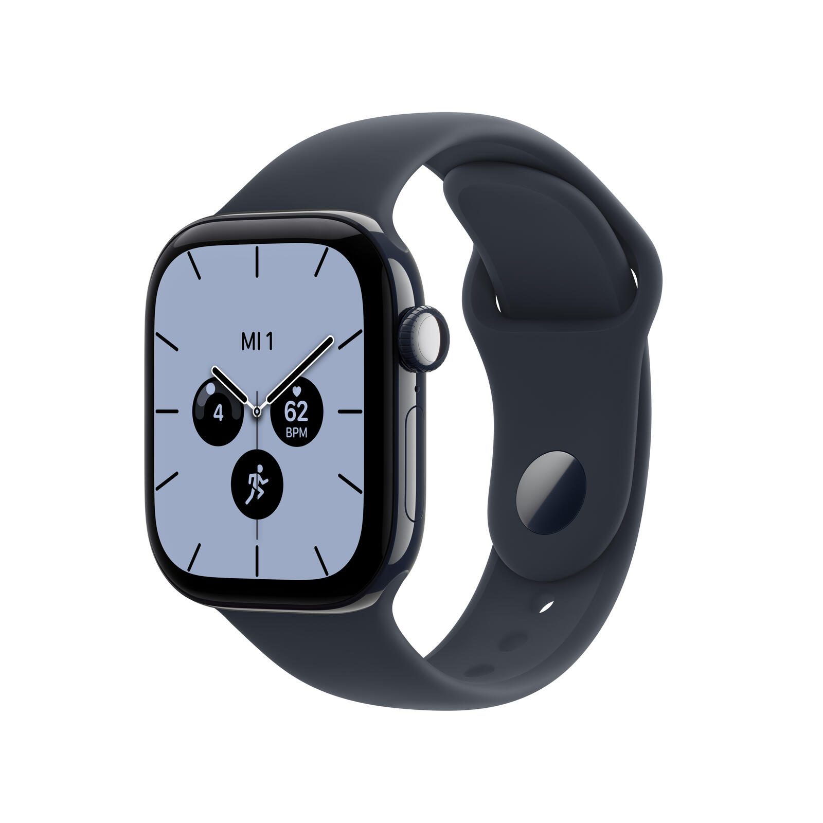 Apple Watch Series 12 Céramique (GPS + Cellular) 42 mm Bleu nuit Bracelet Sport Bleu marine S/M