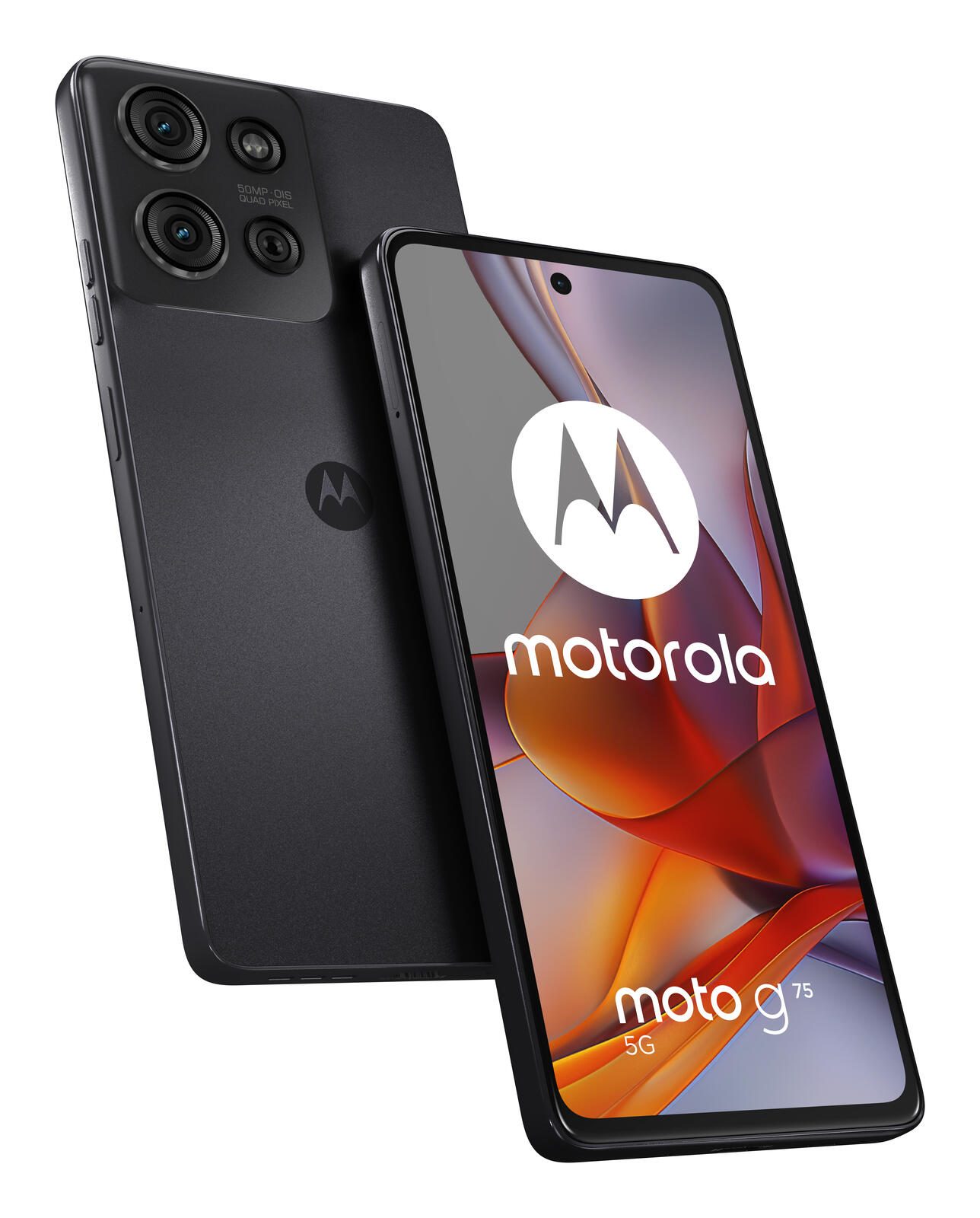 Motorola Moto G75 - Smartphone 5G 8 Go/128 Go (6,78"), édition Business - Charcoal Grey Dual-SIM, emplacement microSD, écran LCD, 2388 x 1080 pixels, 120 Hz
