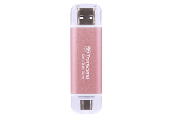 SSD externe Transcend ESD310 512 Go, rose - USB Type-A / USB Type-C