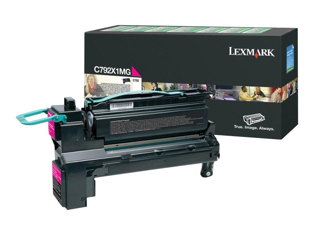 Cartouche de toner magenta originale Lexmark 20 000 pages (C792X1MG) pour C792e/de/dte/dhe