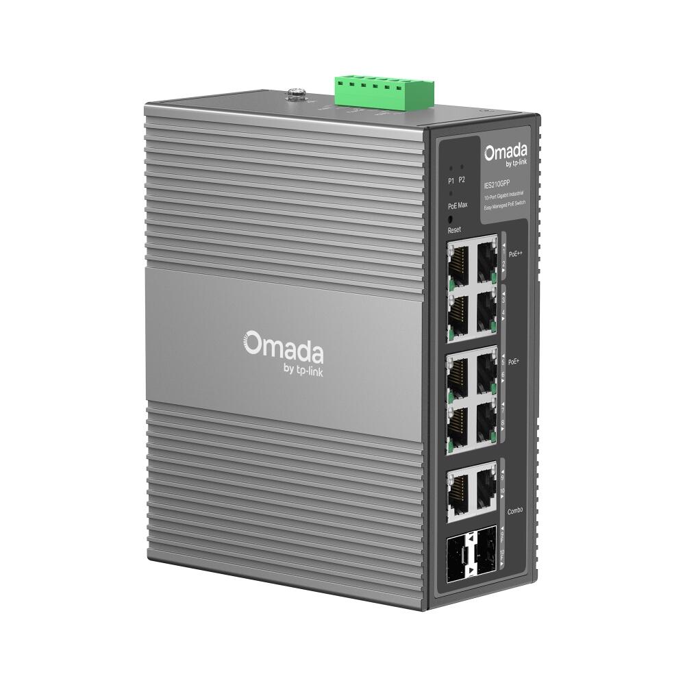 TP-Link Omada Switch industriel géré facile 10 ports Gigabit avec 6 ports PoE+ et 2 ports PoE++