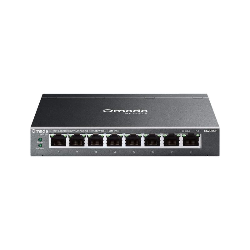 Commutateur géré facile TP-Link Omada ES208GP 8 ports Gigabit 8× ports RJ45 10/100/1000 Mbit/s