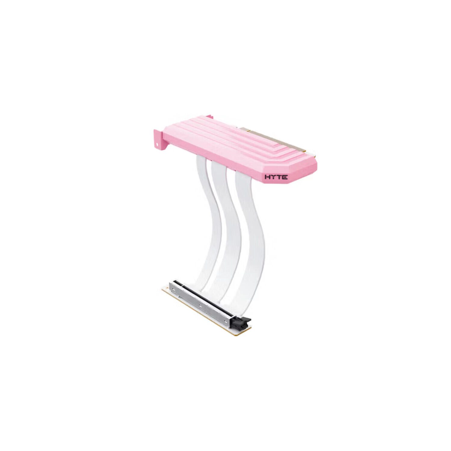 Câble Riser HYTE Hyper PCIe 5.0 rose Strawberry Milk bande passante 64 Go/s x16, longueur 200 mm