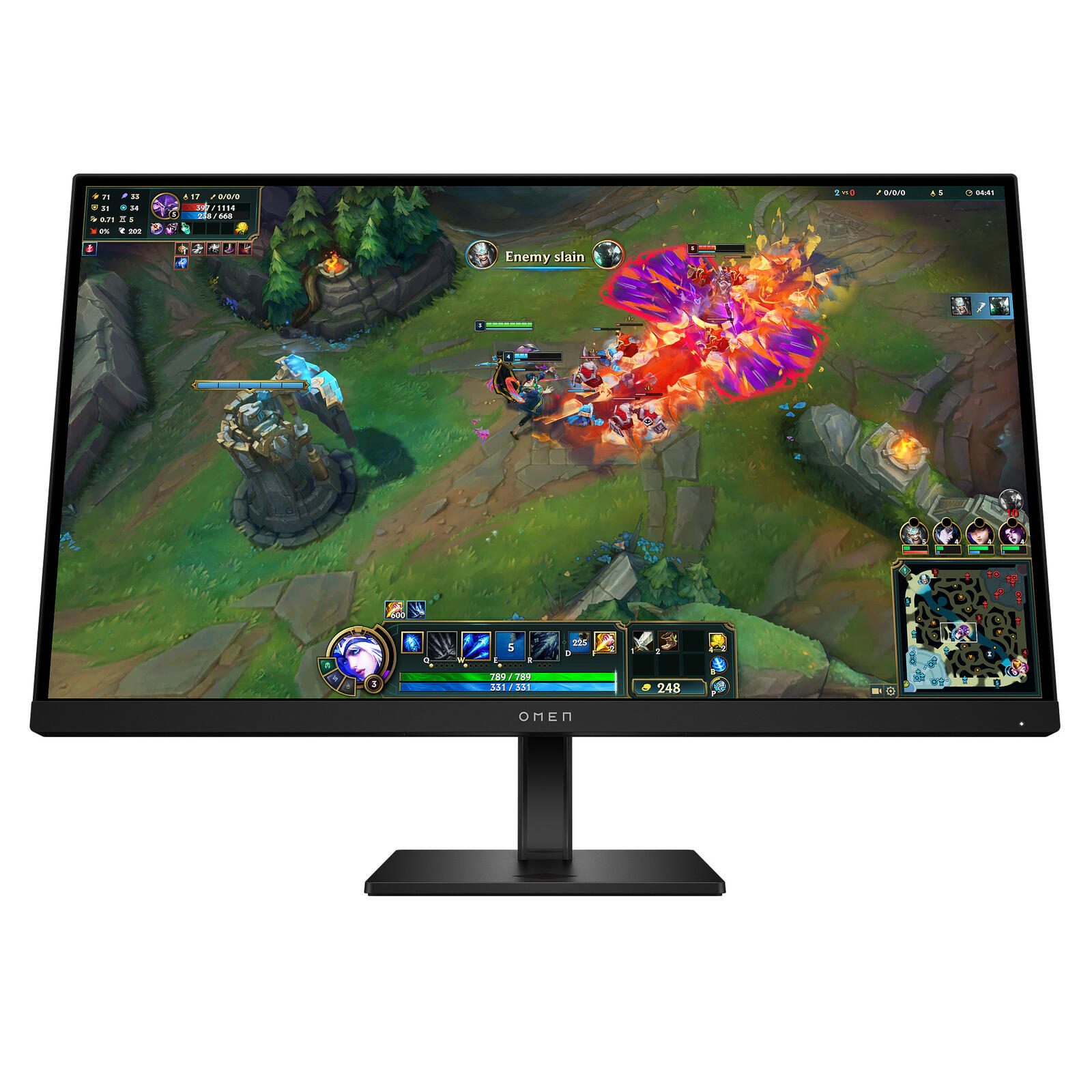 Écran gaming HP OMEN 27q G2 68,6 cm (27 pouces) QHD, 1 ms, HDMI, DisplayPort, 180 Hz, AMD FreeSync