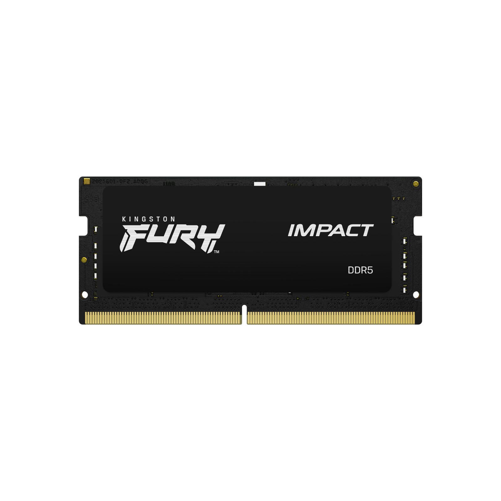 Kit mémoire vive Kingston FURY Impact pour ordinateur portable DDR5 16 Go 2 x 8 Go Non-ECC 4800 MHz 262 broches SO-DIMM CL38 KF548S38IBK2-16