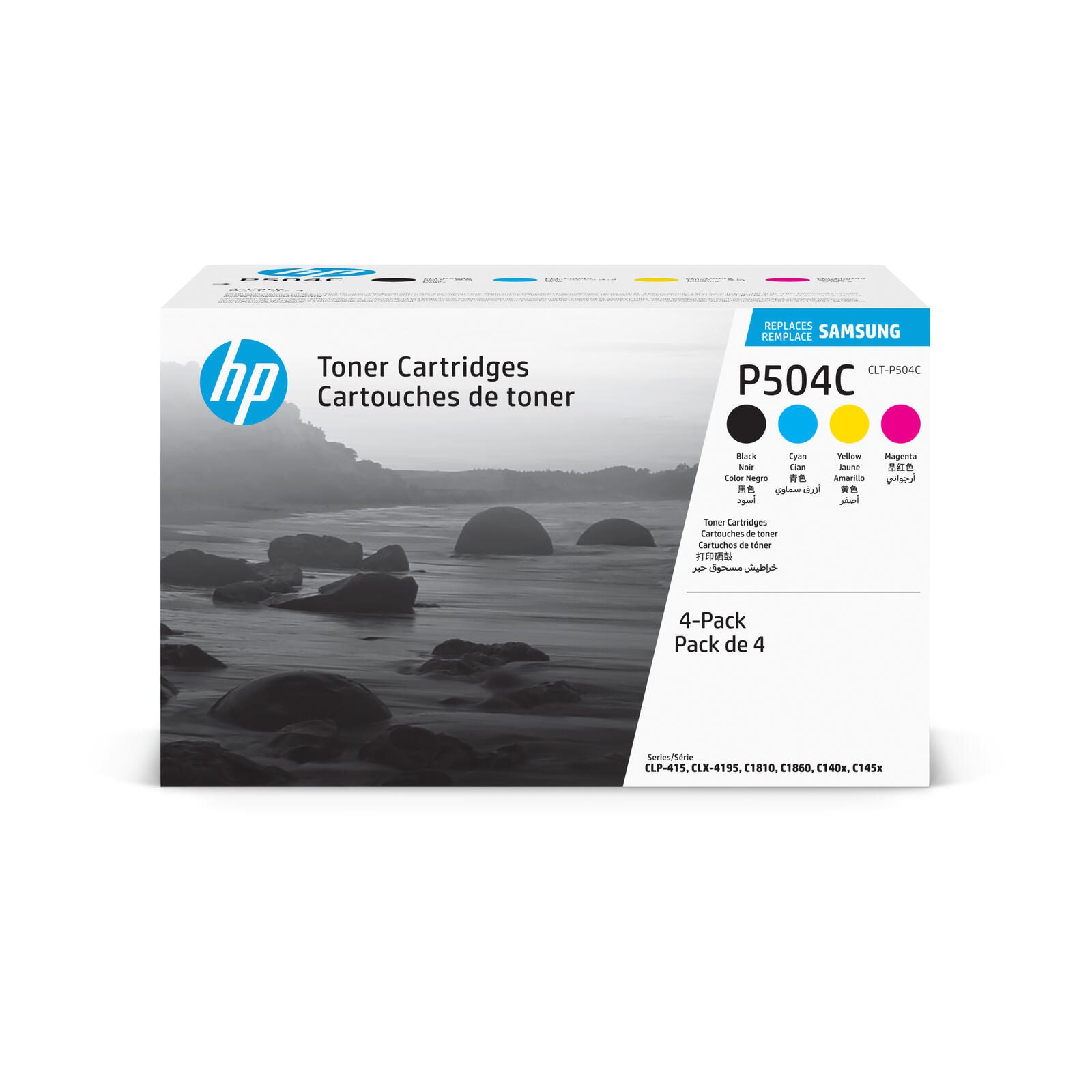 Samsung Original CLT-P504C Rainbow-Kit noir cyan magenta jaune 7 900 pages (CLT-P504C/ELS) pour C1810/C1860/CLP-415