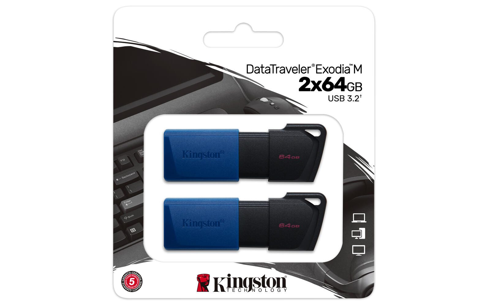 Clé USB Kingston DataTraveler Exodia M - 64 Go (lot de 2)