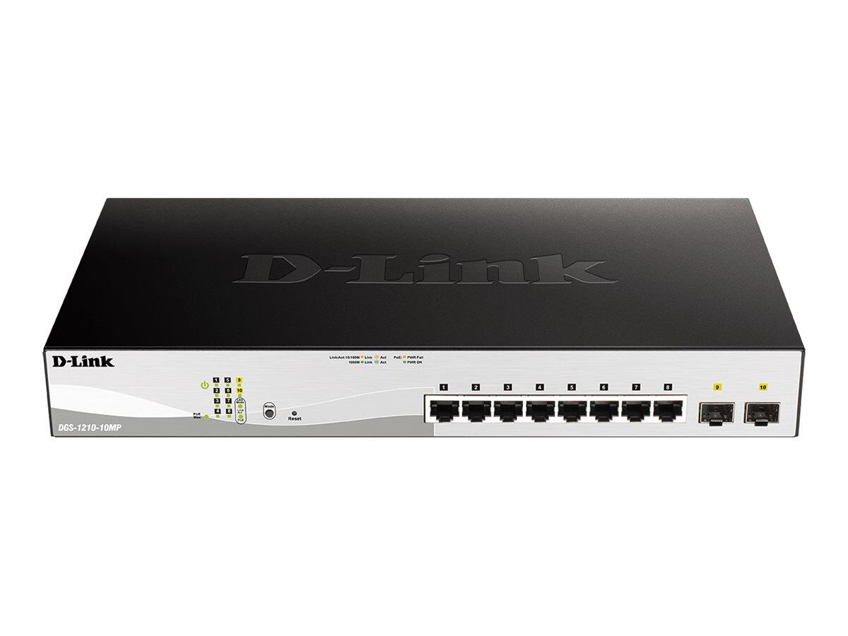 Switch D-Link DGS-1210-10MP/E, commutateur Gigabit intelligent géré Layer 2 PoE+ 10 ports