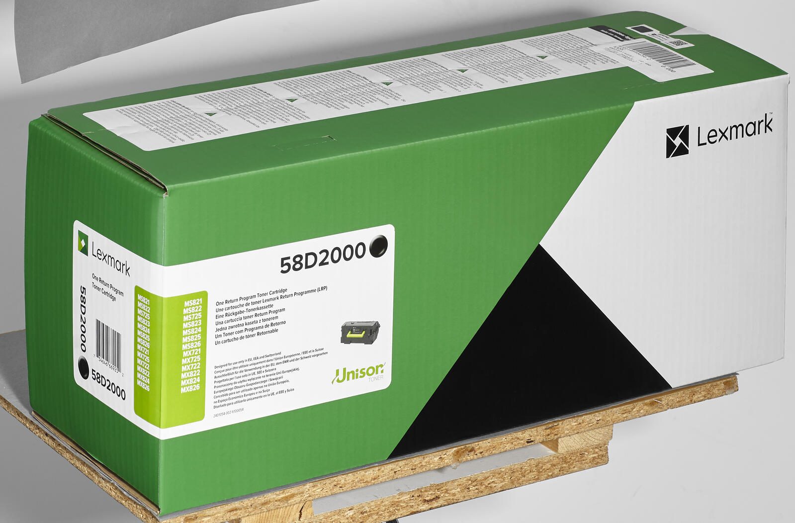 Cartouche de toner Lexmark Original noir 7 500 pages (58D2000) pour MS821dn/n, MS822de, MS823dn/n, MS825dn, MS826de, MX822ade/adxe