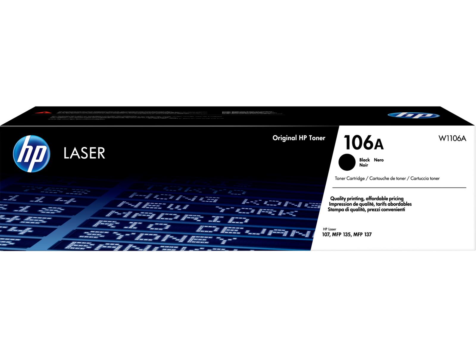Toner HP Original 106A noir 1 000 pages (W1106A)