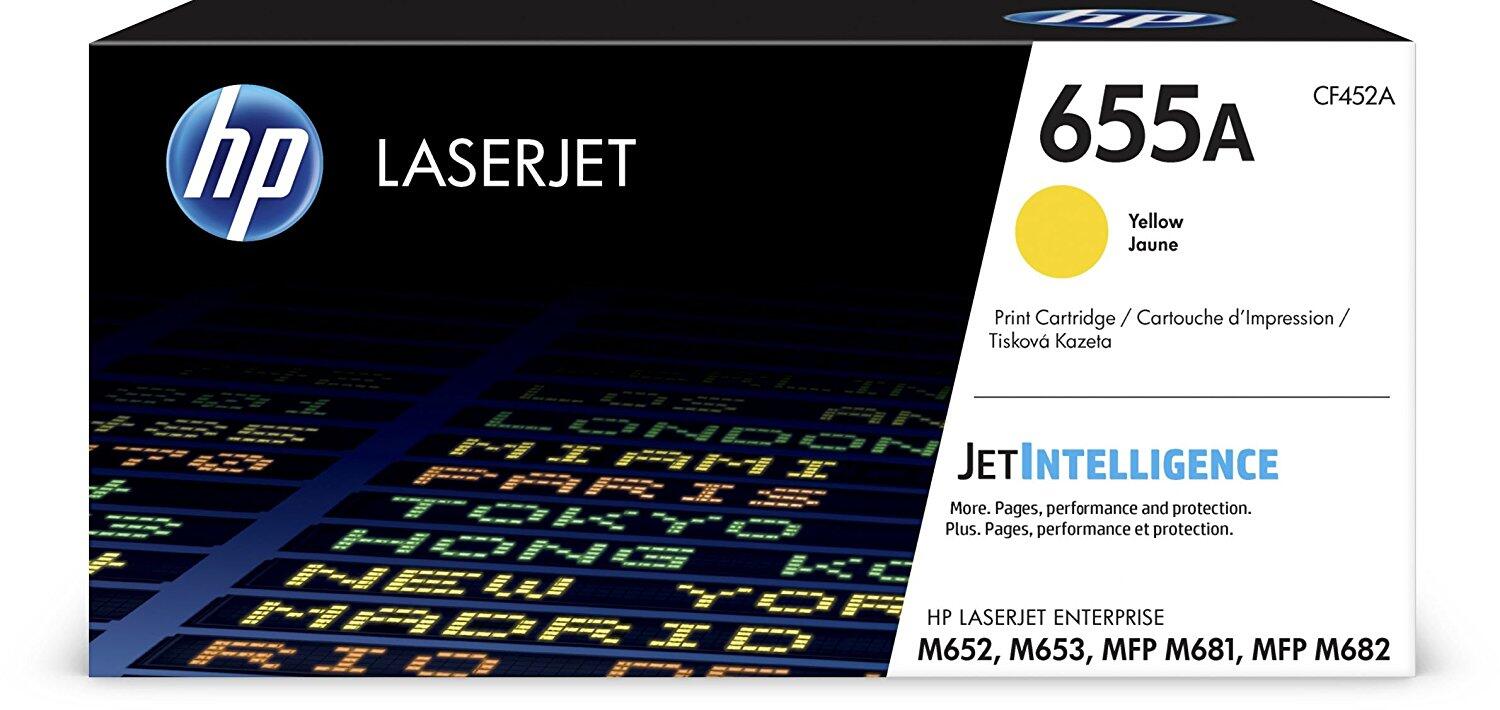 HP Original 655A Cartouche de toner jaune 10 500 pages (CF452A)