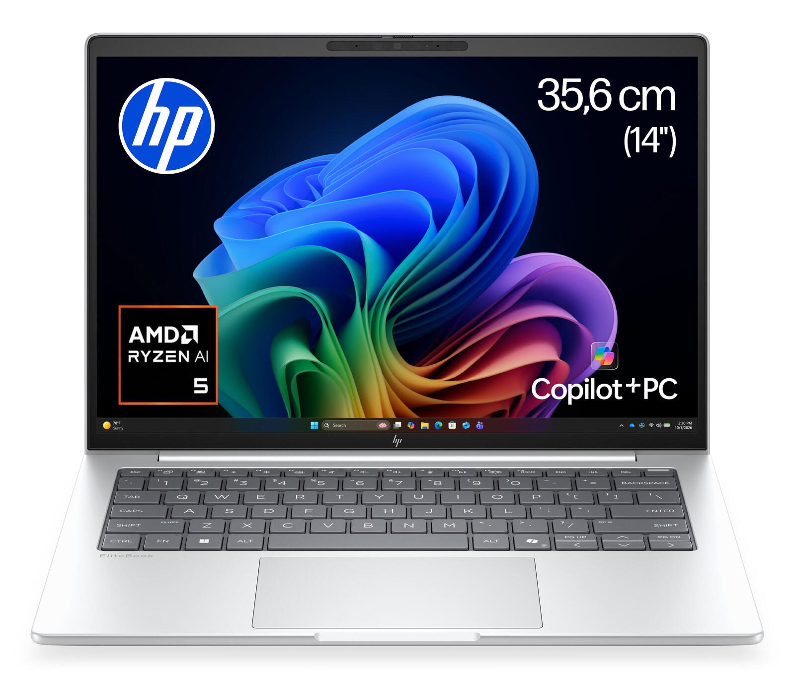 HP EliteBook 8 G2a AMD Ryzen™ AI 5 435 PC portable nouvelle génération IA - 35,6 cm (14") - 16 Go RAM, 512 Go SSD, WUXGA, AMD Radeon™ 840M, Windows 11 Pro, solution 5G
