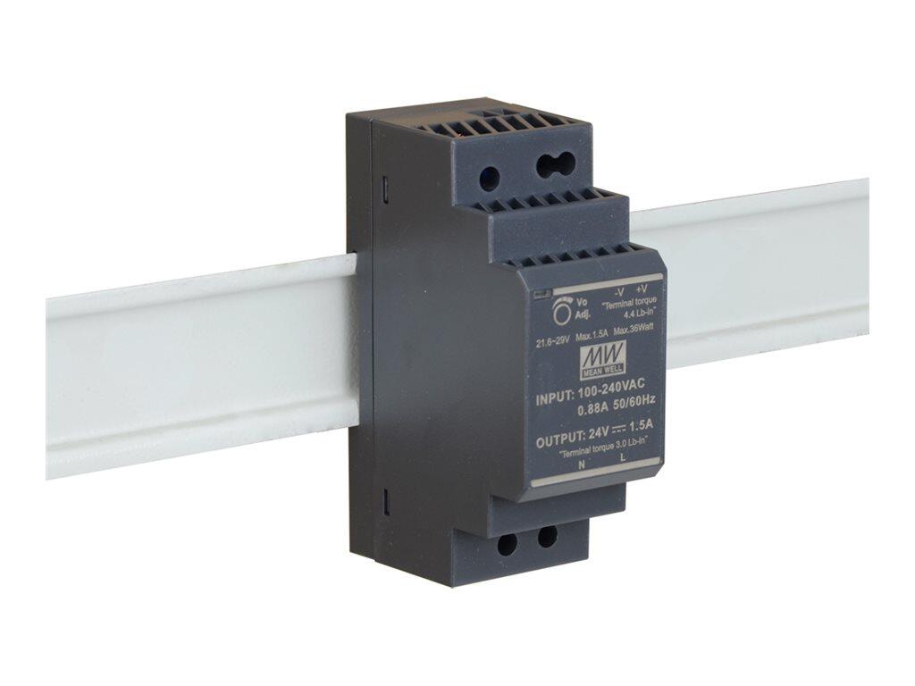 Alimentation industrielle externe D-Link DIS-H30-24, 30W (montage sur rail DIN)