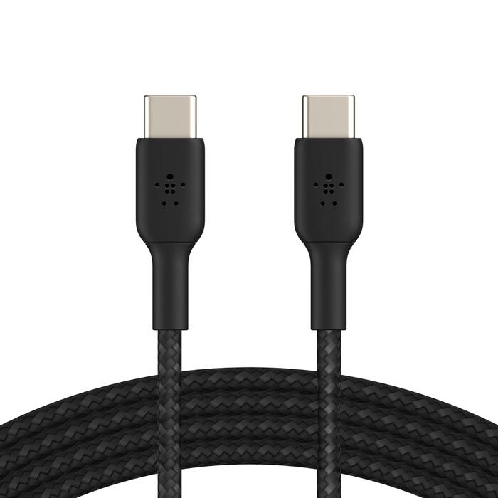 Câble USB-C/USB-C tressé Belkin BoostCharge 1 m, noir