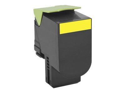Cartouche de toner Lexmark Original 802XY jaune 4 000 pages (80C2XY0) pour CX510de/dhe/dthe