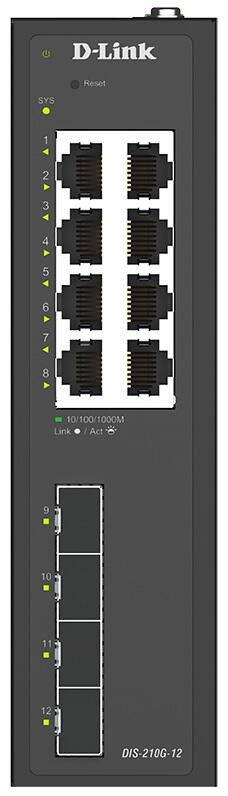 D-Link DIS-210G-12, commutateur industriel intelligent géré 12 ports Gigabit