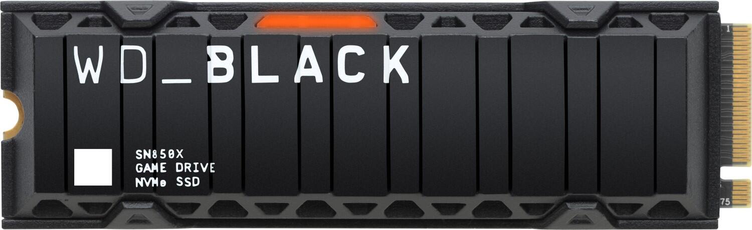 WD_BLACK SN850X NVMe SSD - 1 To avec dissipateur thermique - SSD interne, M.2 2280, avec dissipateur