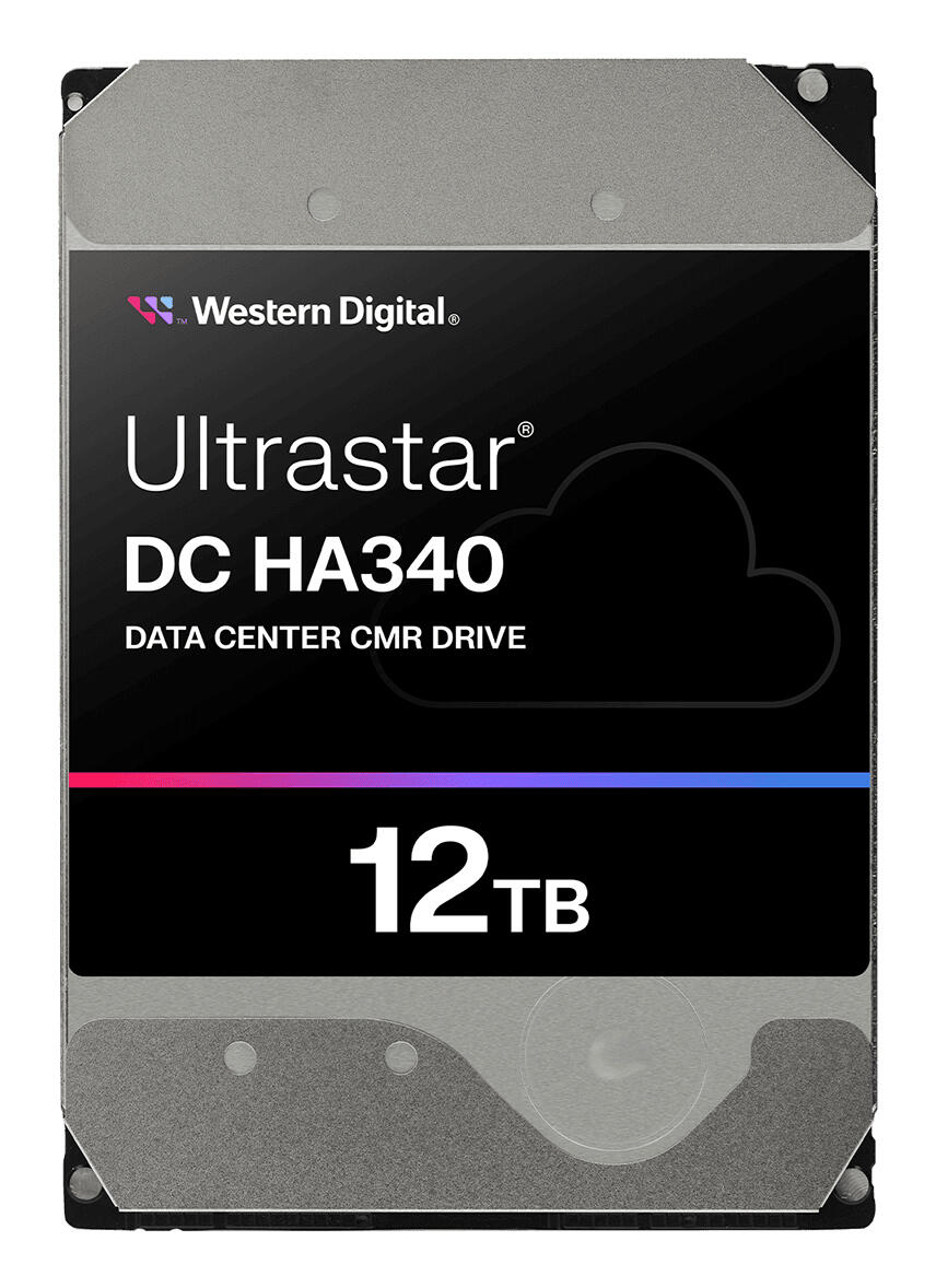 Disque dur interne WD Ultrastar DC HA340 SATA - 12 To, 3,5" (8,9 cm), SATA 6 Gb/s, 7200 tr/min, 512 Mo
